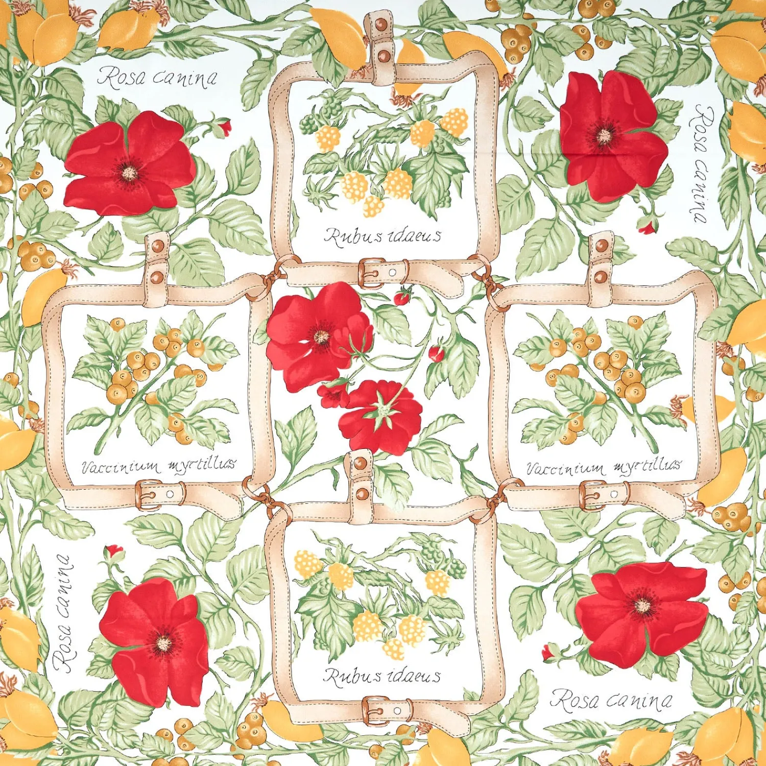 E.Marinella FOULARD|FOULARD IN SETA 90 ROSSO La rosa canina