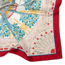 E.Marinella FOULARD|FOULARD IN SETA 90 ROSSO Mosaico