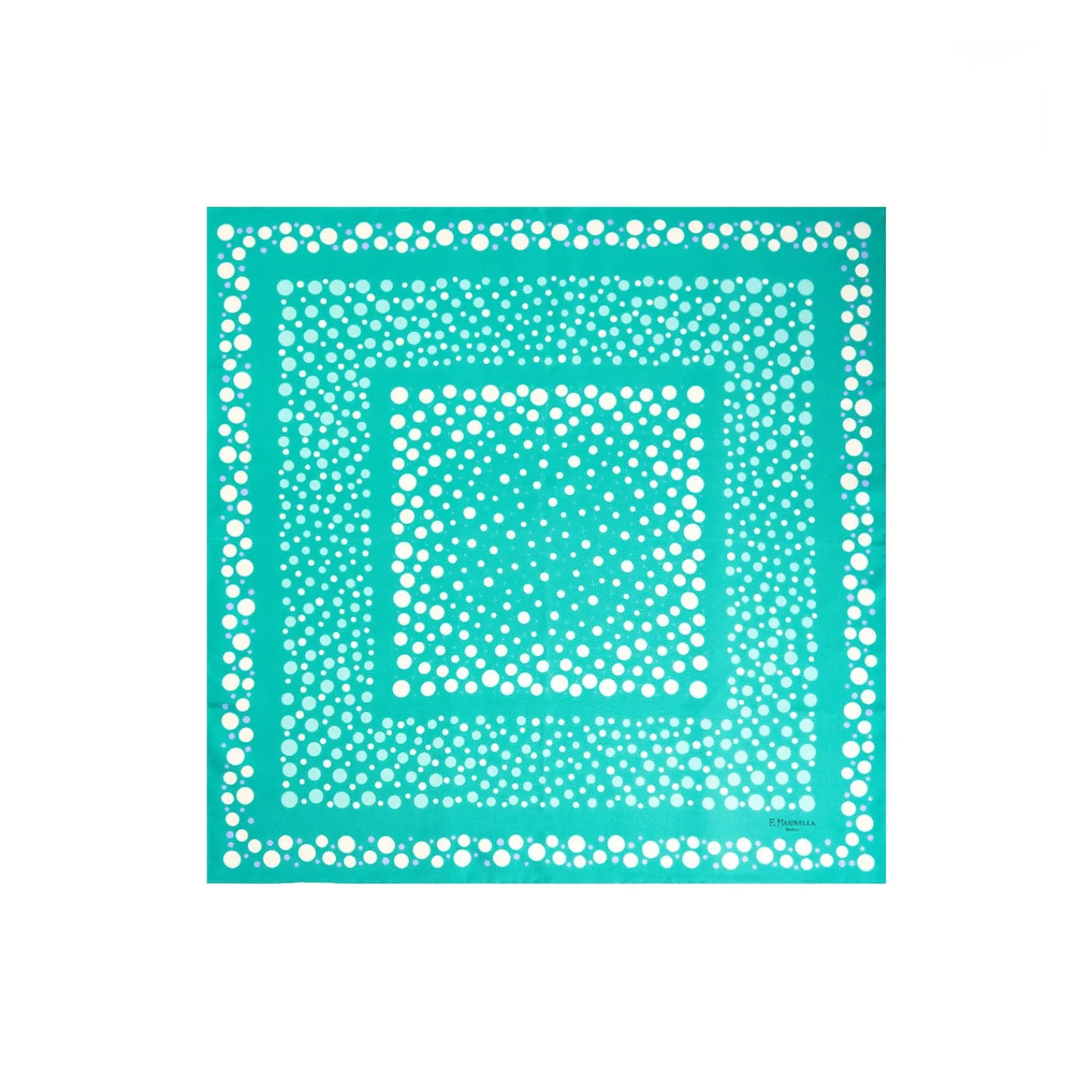 E.Marinella FOULARD|FOULARD IN SETA 65 VERDE CHIARO Eleganza a pois