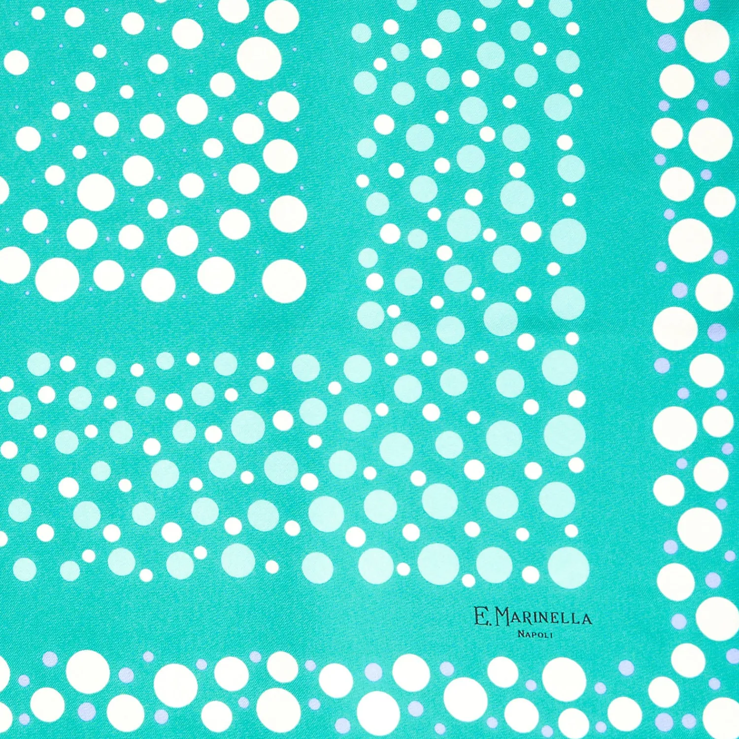 E.Marinella FOULARD|FOULARD IN SETA 65 VERDE CHIARO Eleganza a pois