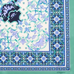 E.Marinella FOULARD|FOULARD IN SETA 90 VERDE CHIARO Maiolica mediterranea