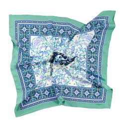 E.Marinella FOULARD|FOULARD IN SETA 90 VERDE CHIARO Maiolica mediterranea