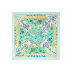 E.Marinella FOULARD|FOULARD IN SETA 90 VERDE CHIARO Napoli terra mia