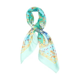 E.Marinella FOULARD|FOULARD IN SETA 90 VERDE CHIARO Napoli terra mia
