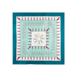 E.Marinella FOULARD|FOULARD IN SETA 90 VERDE Pulcinella portafortuna