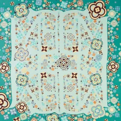 E.Marinella FOULARD|FOULARD IN SETA 90 VERDE World of archivio flowers 1961