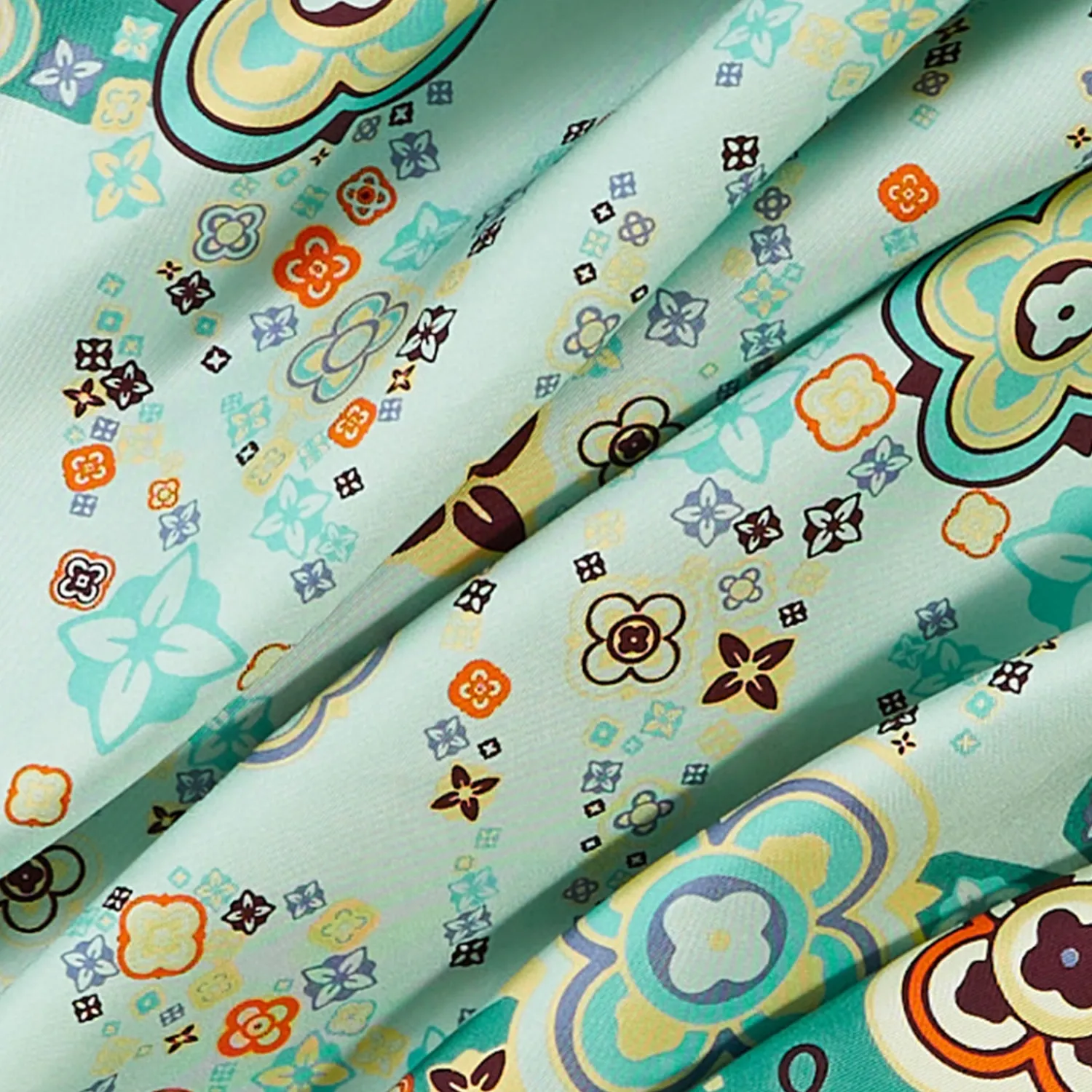 E.Marinella FOULARD|FOULARD IN SETA 90 VERDE World of archivio flowers 1961