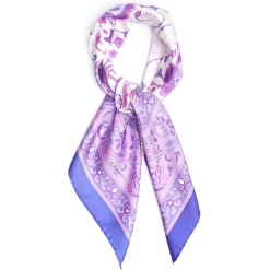 E.Marinella FOULARD|FOULARD IN SETA 90 VIOLA Motivo damascato