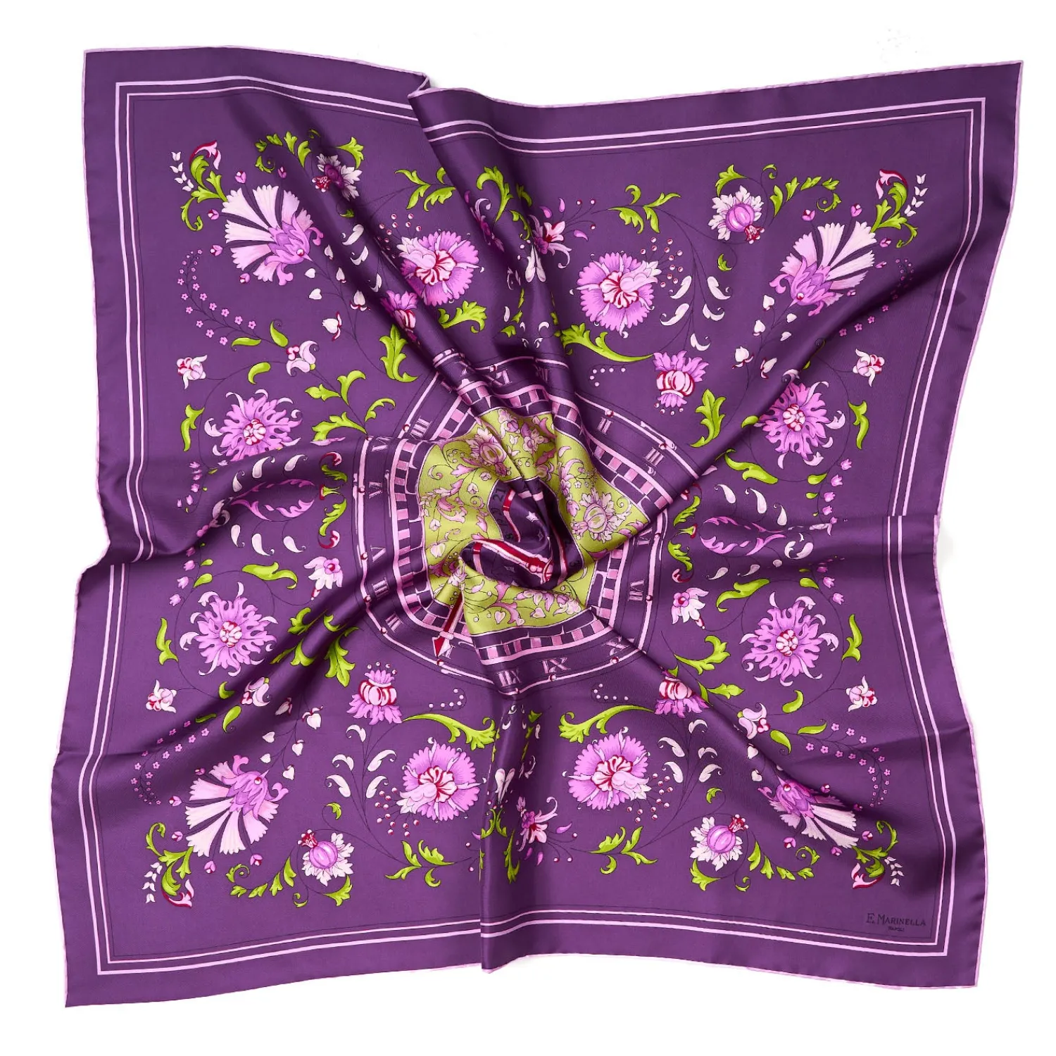 E.Marinella FOULARD|FOULARD IN SETA 90 VIOLA Un'estate caprese