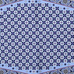 E.Marinella Foulard|FOULARD ROMBO IN SETA AZZURRO Microfantasia fiore