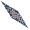 E.Marinella Foulard|FOULARD ROMBO IN SETA AZZURRO Microfantasia fiore