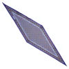 E.Marinella Foulard|FOULARD ROMBO IN SETA AZZURRO POLVERE Microfantasia fiore