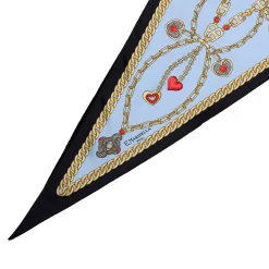 E.Marinella FOULARD|FOULARD ROMBO IN SETA AZZURRO Collezione san valentino