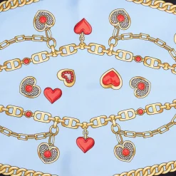 E.Marinella FOULARD|FOULARD ROMBO IN SETA AZZURRO Collezione san valentino