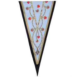 E.Marinella FOULARD|FOULARD ROMBO IN SETA AZZURRO Collezione san valentino