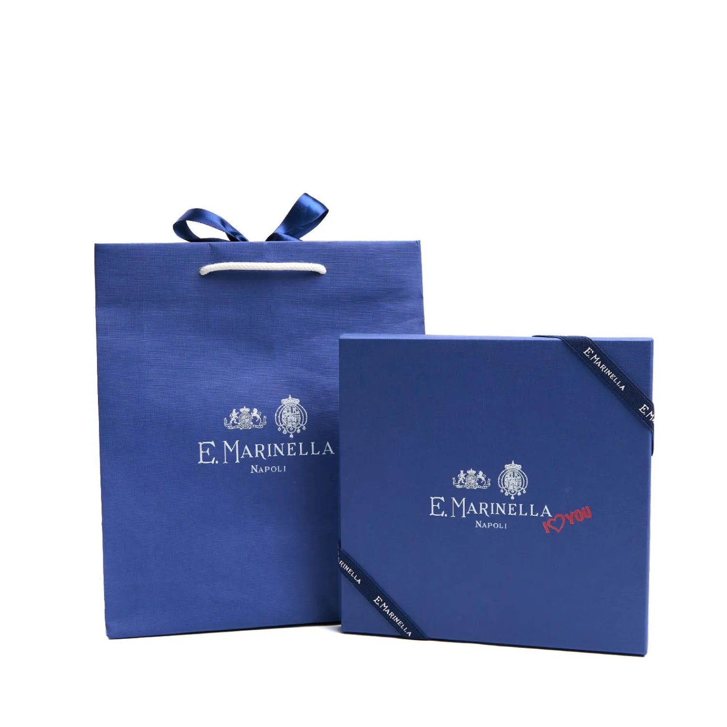 E.Marinella FOULARD|FOULARD ROMBO IN SETA AZZURRO Collezione san valentino