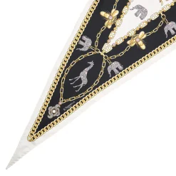 E.Marinella FOULARD|FOULARD ROMBO IN SETA BIANCO Collezione lucky charm