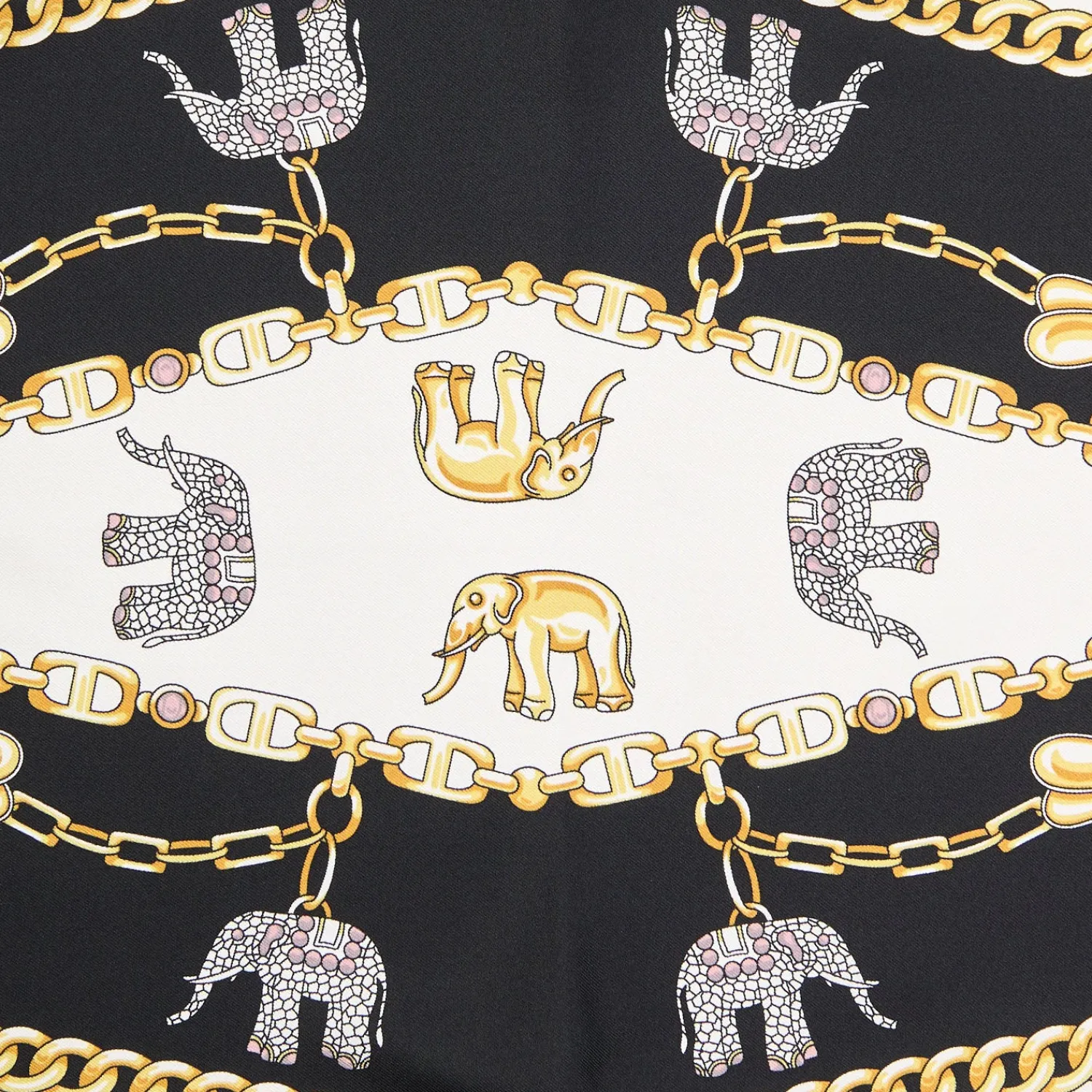 E.Marinella FOULARD|FOULARD ROMBO IN SETA BIANCO Collezione lucky charm