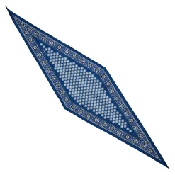 E.Marinella Foulard|FOULARD ROMBO IN SETA BLUETTE Microfantasia fiore