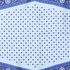 E.Marinella Foulard|FOULARD ROMBO IN SETA BLU Microfantasia fiore