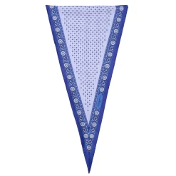 E.Marinella Foulard|FOULARD ROMBO IN SETA BLU Microfantasia fiore