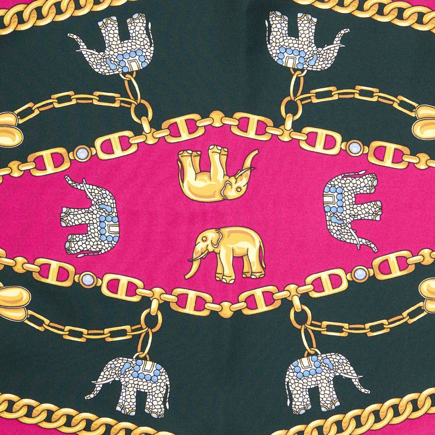 E.Marinella FOULARD|FOULARD ROMBO IN SETA FUCSIA Collezione lucky charm