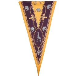 E.Marinella FOULARD|FOULARD ROMBO IN SETA GIALLO Collezione lucky charm