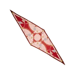 E.Marinella FOULARD|FOULARD ROMBO IN SETA ROSSO Collezione lucky charm