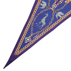 E.Marinella FOULARD|FOULARD ROMBO IN SETA VIOLA Collezione lucky charm
