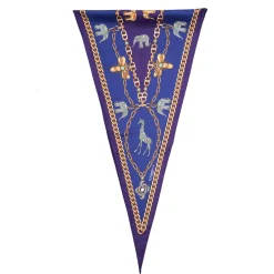 E.Marinella FOULARD|FOULARD ROMBO IN SETA VIOLA Collezione lucky charm