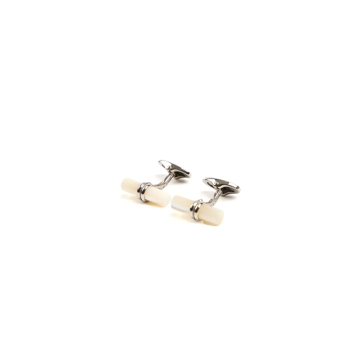 E.Marinella Accessori Per Lo Sposo|Accessori Per Il Padre Degli Sposi|GEMELLI DA POLSO BARRETTA CON MADREPERLA In argento
