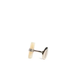 E.Marinella Accessori Per Lo Sposo|Accessori Per Il Padre Degli Sposi|GEMELLI DA POLSO BARRETTA CON MADREPERLA In argento