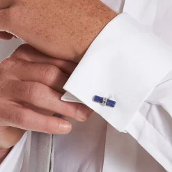 E.Marinella Gemelli|GEMELLI DA POLSO BARRETTA CON LAPIS In argento