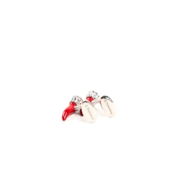 E.Marinella Gemelli|GEMELLI DA POLSO CON CORNETTO ROSSO In argento