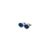 E.Marinella Gemelli|GEMELLI DA POLSO IN ARGENTO BLUCon microfantasia fiore