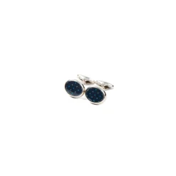E.Marinella Gemelli|GEMELLI DA POLSO IN ARGENTO BLUCon microfantasia fiore