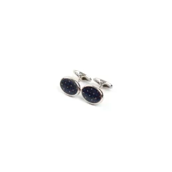 E.Marinella Gemelli|GEMELLI DA POLSO IN ARGENTO BLUCon microfantasia fiore