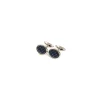 E.Marinella Gemelli|GEMELLI DA POLSO IN ARGENTO BLU SCURO Con microfantasia fiore