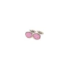 E.Marinella Gemelli|GEMELLI DA POLSO IN ARGENTO ROSA Con microfantasia fiore