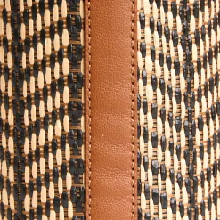 E.Marinella Mini Bag|MINI SECCHIELLO COLOR CUOIO In rafia e pelle