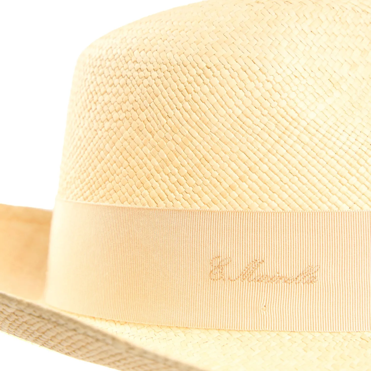 E.Marinella Cappelli|Cappelli|PANAMA MODELLO AMEDEO DETTAGLI IN SETA AZZURRI, 55 CM E. marinella x borsalino