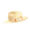 E.Marinella Cappelli|Cappelli|PANAMA MODELLO AMEDEO DETTAGLI IN SETA ARANCIO, 56 CM E. marinella x borsalino