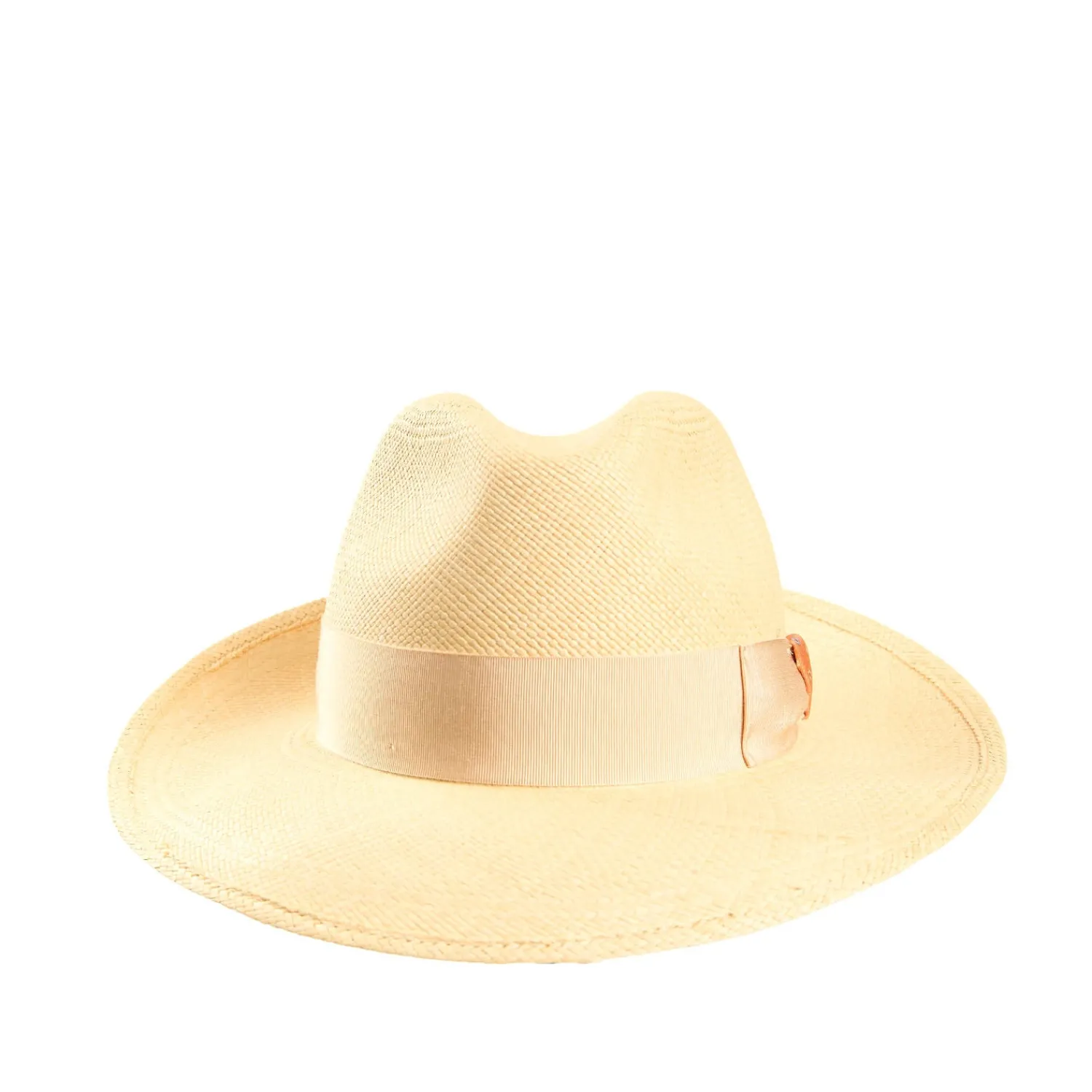 E.Marinella Cappelli|Cappelli|PANAMA MODELLO AMEDEO DETTAGLI IN SETA ARANCIO, 56 CM E. marinella x borsalino