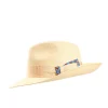 E.Marinella Cappelli|Cappelli|PANAMA MODELLO AMEDEO DETTAGLI IN SETA BLU, 60 CM E. marinella x borsalino
