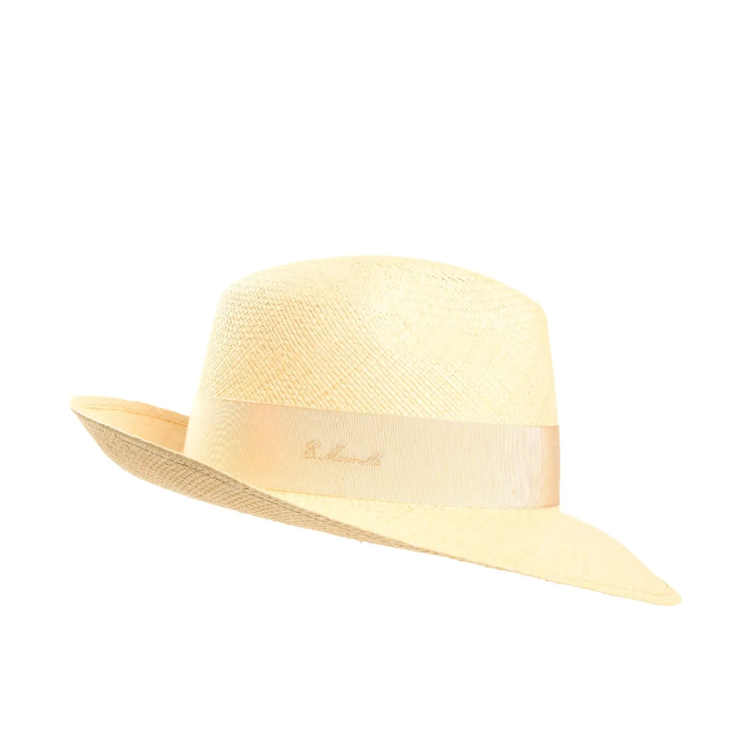 E.Marinella Cappelli|Cappelli|PANAMA MODELLO AMEDEO DETTAGLI IN SETA BLU, 60 CM E. marinella x borsalino