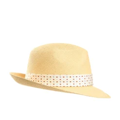 E.Marinella Cappelli|Cappelli|PANAMA MODELLO FEDERICO CON CINTA IN SETA BIANCA, 55 CM E. marinella x borsalino
