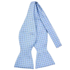 E.Marinella Papillon|PAPILLON DA ANNODARE IN SETA AZZURROMicrofantasia fiore