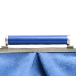 E.Marinella Mini Bag|PARTY CLUTCH AZZURRO POLVERE In camoscio e pelle