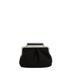 E.Marinella Mini Bag|PARTY CLUTCH NERA In camoscio e pelle