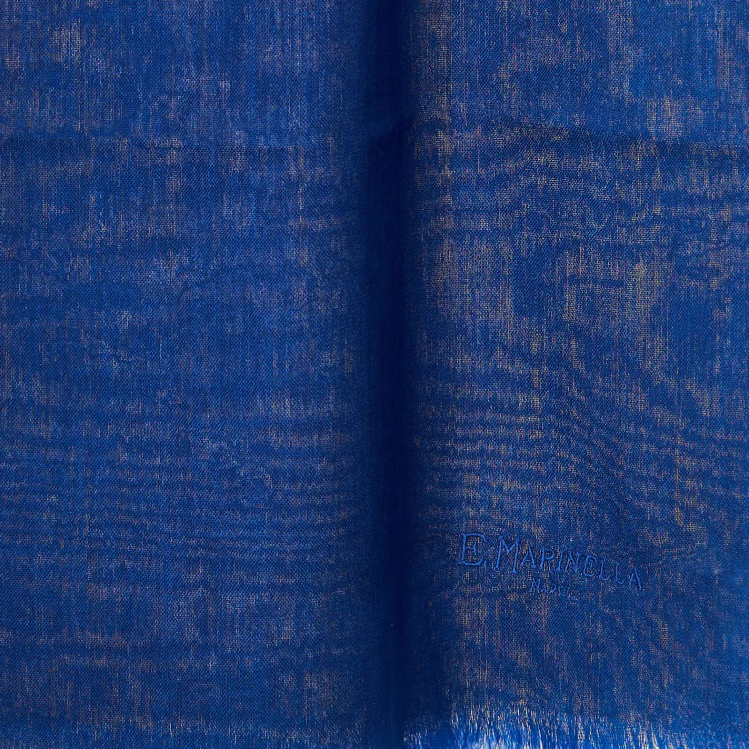 E.Marinella Sciarpe Invernali|PASHMINA BLU E GIALLA EFFETTO SFUMATO In cashmere